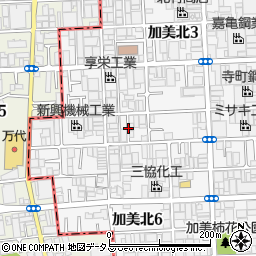 大阪府大阪市平野区加美北3丁目16周辺の地図