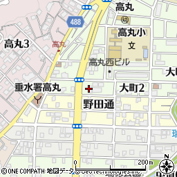 ローソン神戸大町二丁目店周辺の地図