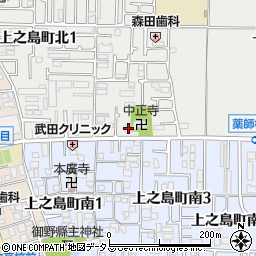 大阪府八尾市上之島町北2丁目57周辺の地図