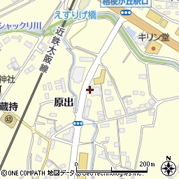 三重県名張市蔵持町原出周辺の地図