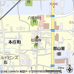 奈良県大和郡山市本庄町176周辺の地図
