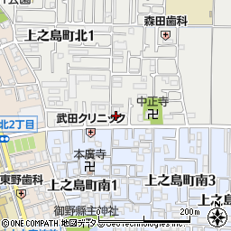 大阪府八尾市上之島町北2丁目62周辺の地図