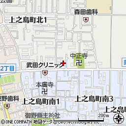 大阪府八尾市上之島町北2丁目59周辺の地図