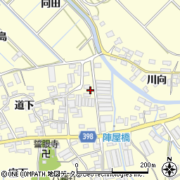 愛知県田原市八王子町道下13周辺の地図