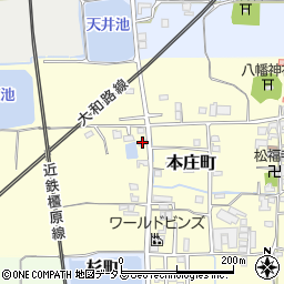 奈良県大和郡山市本庄町132周辺の地図