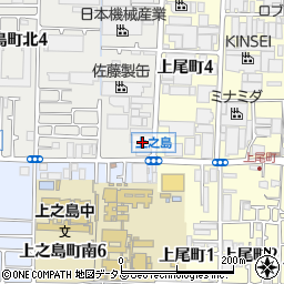 大阪府八尾市上之島町北6丁目23周辺の地図