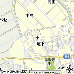 愛知県田原市八王子町道下115周辺の地図