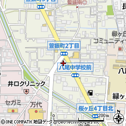 もち吉八尾店周辺の地図