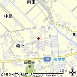 愛知県田原市八王子町道下10周辺の地図