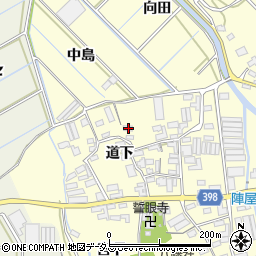 愛知県田原市八王子町道下55周辺の地図