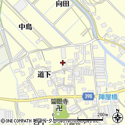 愛知県田原市八王子町道下51周辺の地図