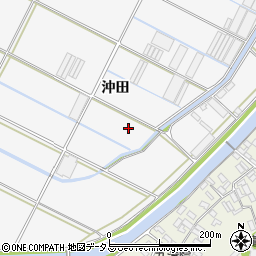 愛知県田原市小中山町沖田周辺の地図