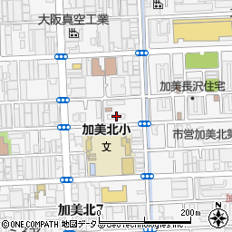 大阪市営加美長沢第３住宅３周辺の地図