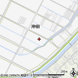 愛知県田原市小中山町（沖田）周辺の地図