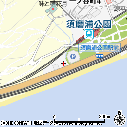 須磨海づり公園周辺の地図