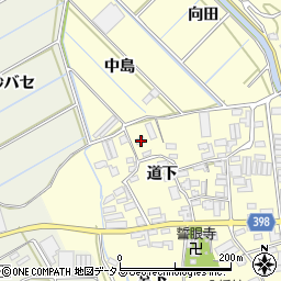 愛知県田原市八王子町道下116周辺の地図
