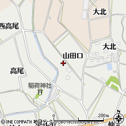 愛知県田原市南神戸町山田口周辺の地図