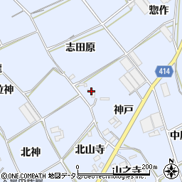愛知県田原市大草町志田原周辺の地図