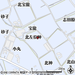 愛知県田原市大草町北左位神周辺の地図