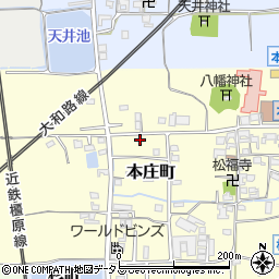 奈良県大和郡山市本庄町136周辺の地図