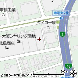 三栄金属株式会社　咲洲ファクトリー周辺の地図