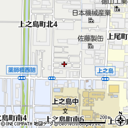 大阪府八尾市上之島町北5丁目27周辺の地図