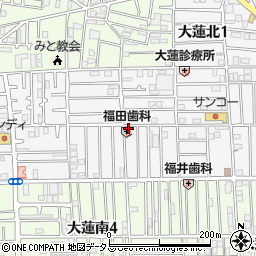 福田歯科周辺の地図