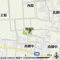 愛知県田原市村松町西郷中78周辺の地図