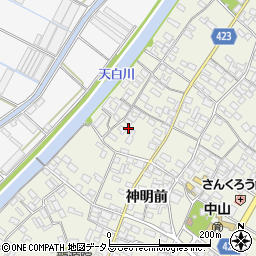 愛知県田原市中山町神明前106周辺の地図