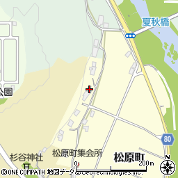 三重県名張市松原町688周辺の地図