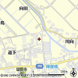 愛知県田原市八王子町道下12周辺の地図