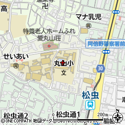 大阪府大阪市阿倍野区丸山通周辺の地図