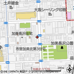 大阪市営加美永沢住宅６号館周辺の地図