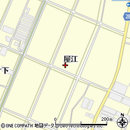 愛知県田原市高松町屋江周辺の地図