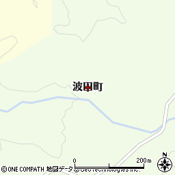 島根県益田市波田町周辺の地図