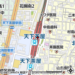 大阪市立　岸里駅・有料自転車駐車場周辺の地図