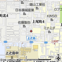 大阪府八尾市上之島町北6丁目周辺の地図