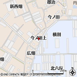 愛知県田原市福江町今ノ田上周辺の地図