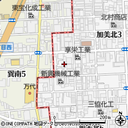 大阪府大阪市平野区加美北3丁目10周辺の地図