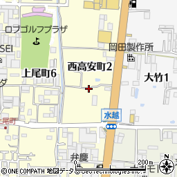 大阪府八尾市西高安町2丁目周辺の地図