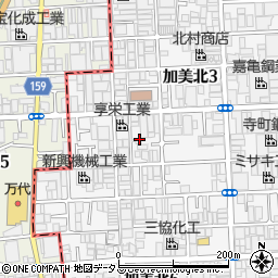 大阪府大阪市平野区加美北3丁目11周辺の地図