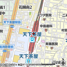天下茶屋駅周辺の地図