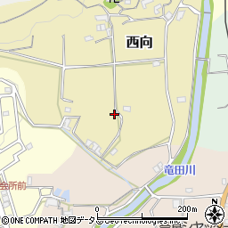 奈良県生駒郡平群町西向周辺の地図