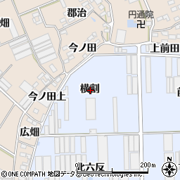 愛知県田原市向山町横割周辺の地図
