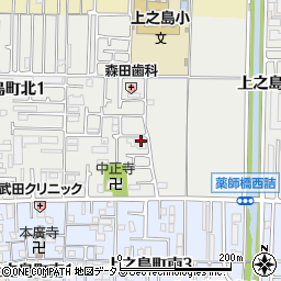 大阪府八尾市上之島町北2丁目50周辺の地図