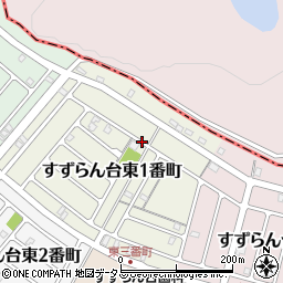 三重県名張市すずらん台東１番町周辺の地図