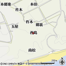 愛知県田原市東神戸町西島周辺の地図