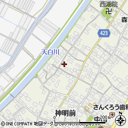 愛知県田原市中山町神明前45周辺の地図