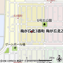 三重県名張市梅が丘北３番町周辺の地図