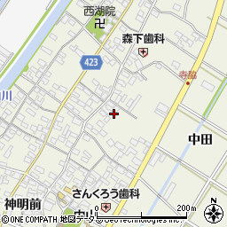 愛知県田原市中山町寺脇175周辺の地図